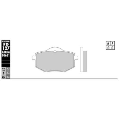 Plaquettes de frein Galfer semi-métal