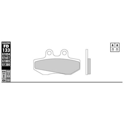 Plaquettes de frein Galfer semi-métal (paire)