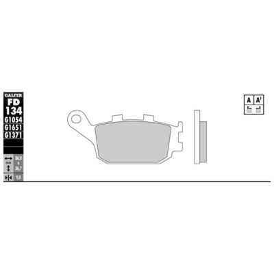 Plaquettes de frein Galfer semi-métal (paire)
