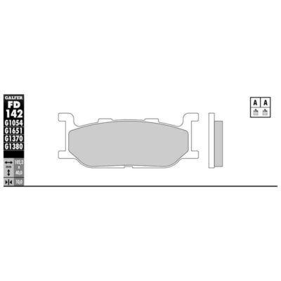 Plaquettes de frein Galfer métal fritté (paire)