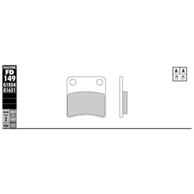 Plaquettes de frein Galfer semi-métal (paire)