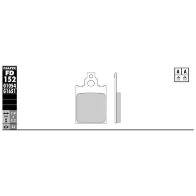 Plaquettes de frein Galfer semi-métal (paire)