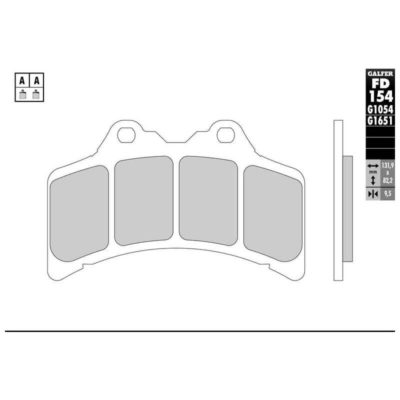 Plaquettes de frein Galfer semi-métal