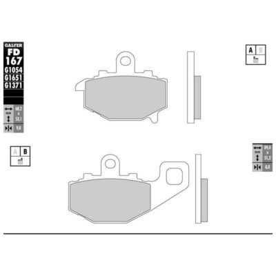 Plaquettes de frein Galfer semi-métal