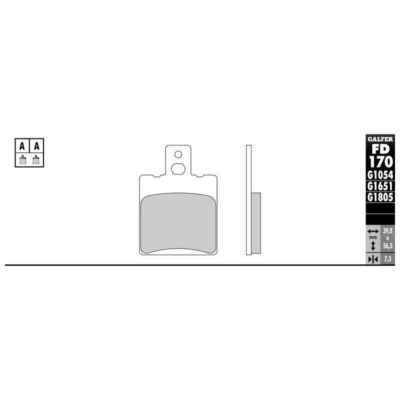 Plaquettes de frein Galfer semi-métal (paire)
