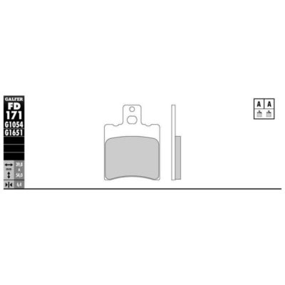 Plaquettes de frein Galfer semi-métal (paire)