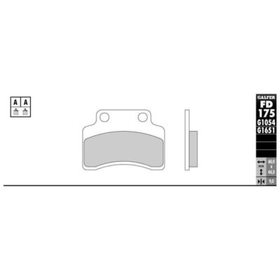 Plaquettes de frein Galfer semi-métal (paire)