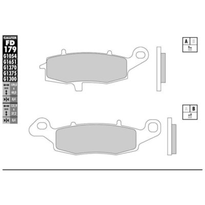 Plaquettes de frein Galfer métal fritté
