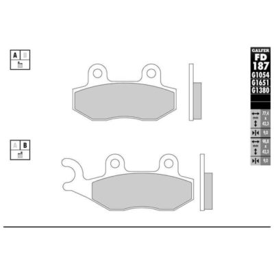 Plaquettes de frein Galfer semi-métal (paire)