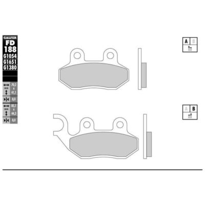 Plaquettes de frein Galfer pour scooter (paire)