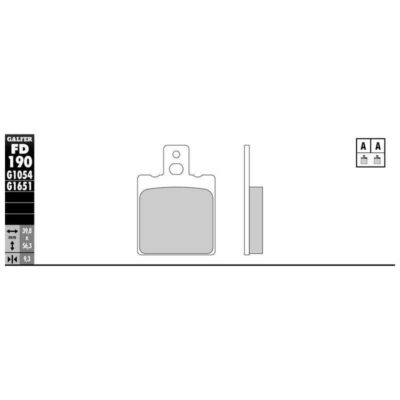 Plaquettes de frein Galfer semi-métal