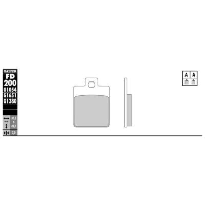 Plaquettes de frein Galfer pour scooter (paire)