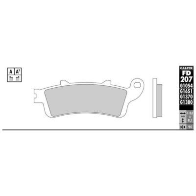 Plaquettes de frein Galfer métal fritté (paire)