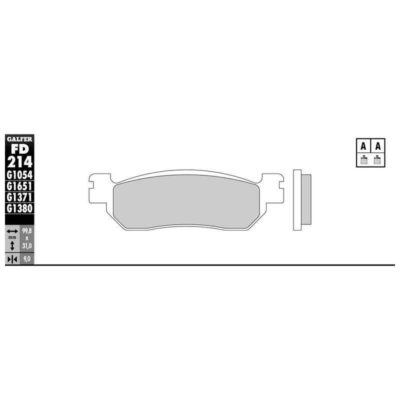 Plaquettes de frein Galfer métal fritté (paire)