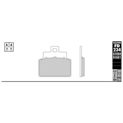 Plaquettes de frein Galfer semi-métal (paire)
