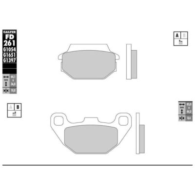 Plaquettes de frein Galfer semi-métal (paire)