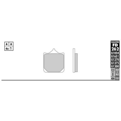 Plaquettes de frein Galfer semi-métal