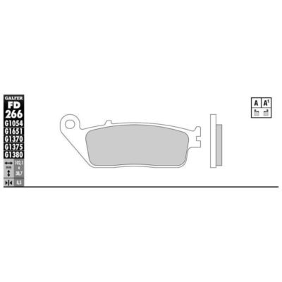 Plaquettes de frein Galfer métal fritté