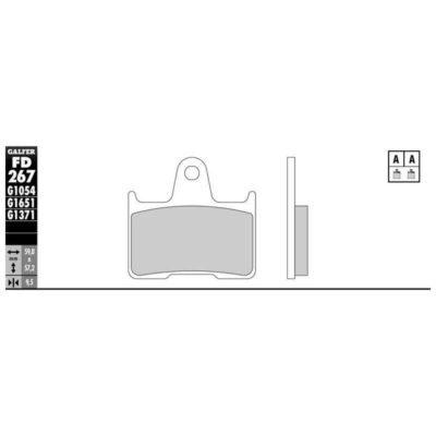 Plaquettes de frein Galfer semi-métal