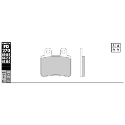 Plaquettes de frein Galfer semi-métal (paire)