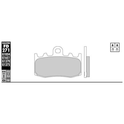 Plaquettes de frein Galfer semi-métal