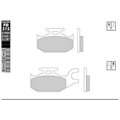 Plaquettes de frein Galfer semi-métal (paire)