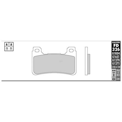 Plaquettes de frein Galfer compétition