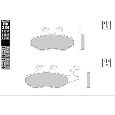 Plaquettes de frein Galfer semi-métal (paire)