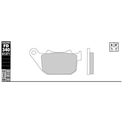 Plaquettes de frein Galfer métal fritté