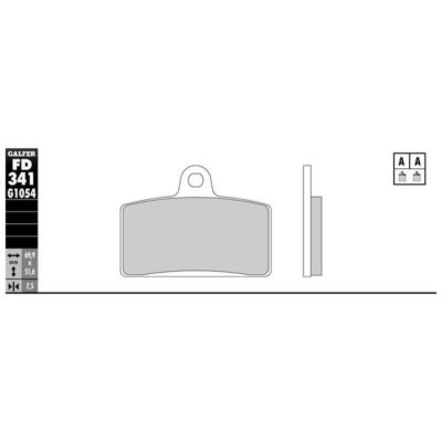 Plaquettes de frein Galfer semi-métal (paire)