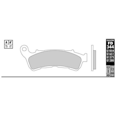 Plaquettes de frein Galfer semi-métal (paire)