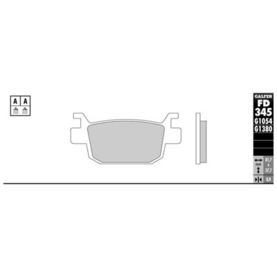 Plaquettes de frein Galfer semi-métal (paire)