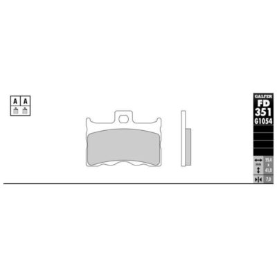 Plaquettes de frein Galfer semi-métal (paire)