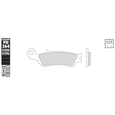 Plaquettes de frein Galfer semi-métal (paire)