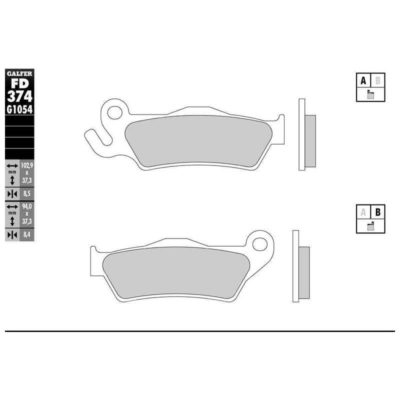 Plaquettes de frein Galfer semi-métal (paire)