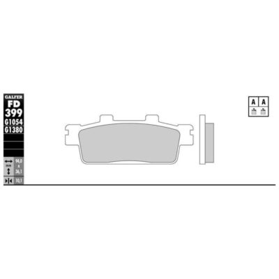 Plaquettes de frein Galfer pour scooter (paire)