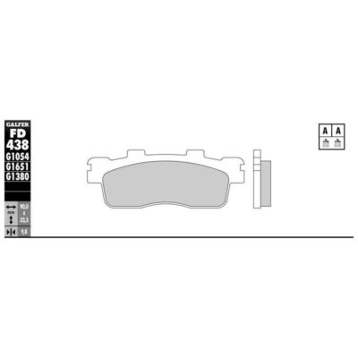 Plaquettes de frein Galfer semi-métal (paire)