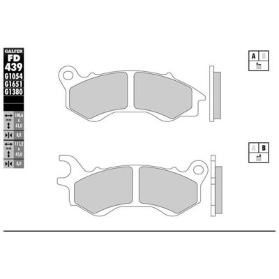 Plaquettes de frein Galfer pour scooter (paire)