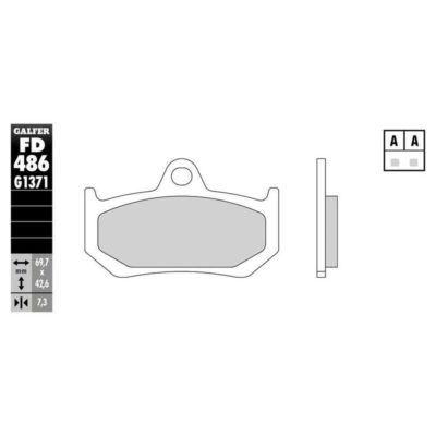 Plaquettes de frein Galfer métal fritté