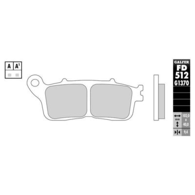 Plaquettes de frein Galfer métal fritté