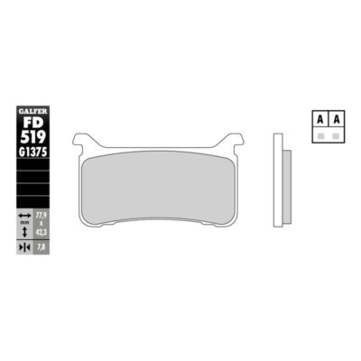 Plaquettes de frein Galfer sportive