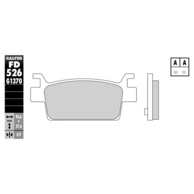 Plaquettes de frein Galfer métal fritté