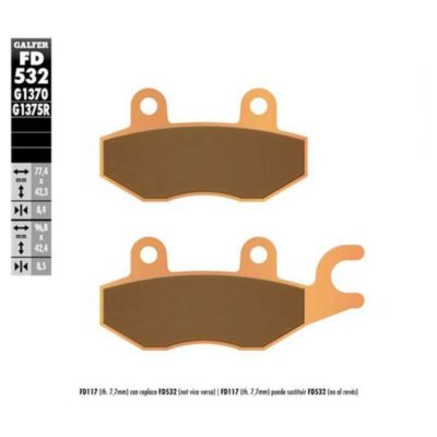 Plaquettes de frein Galfer métal fritté