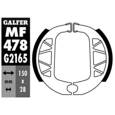 Plaquettes de frein Galfer 150x28mm  (comme Yamaha 3ML-XF533-00)