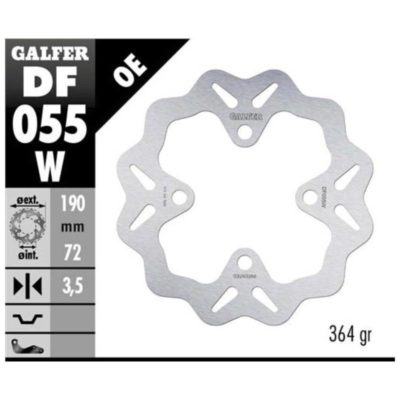 Disque de freins Galfer W190/72/3.5 mm