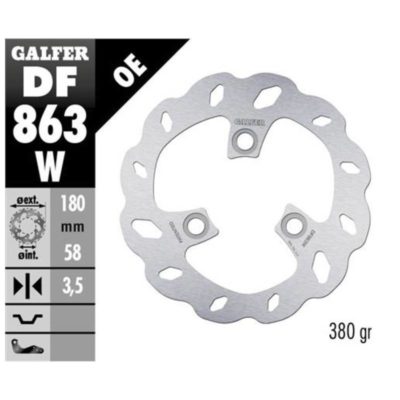 Disque de freins Galfer W 180/58/3.5 mm
