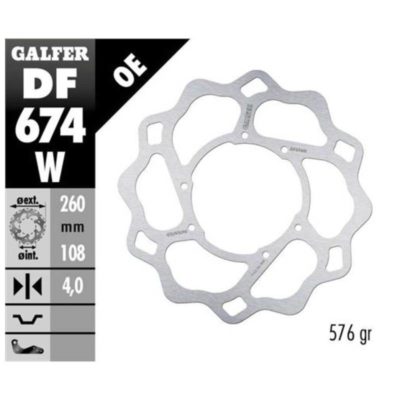 Disque de freins Galfer W 260/108/4 mm