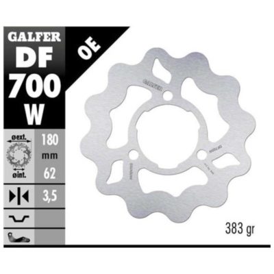 Disque de freins Galfer W 180/62/3.5 mm