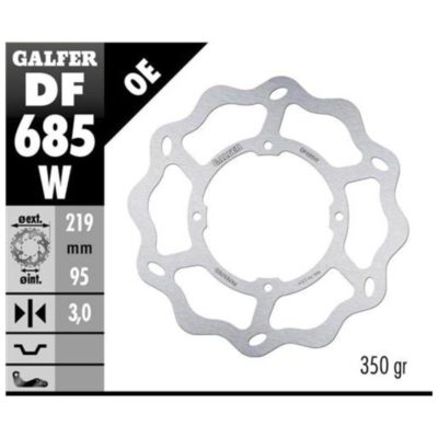 Disque de freins Galfer W 219/95/3 mm