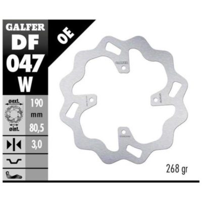 Disque de freins Galfer W 190/80.5/3 mm